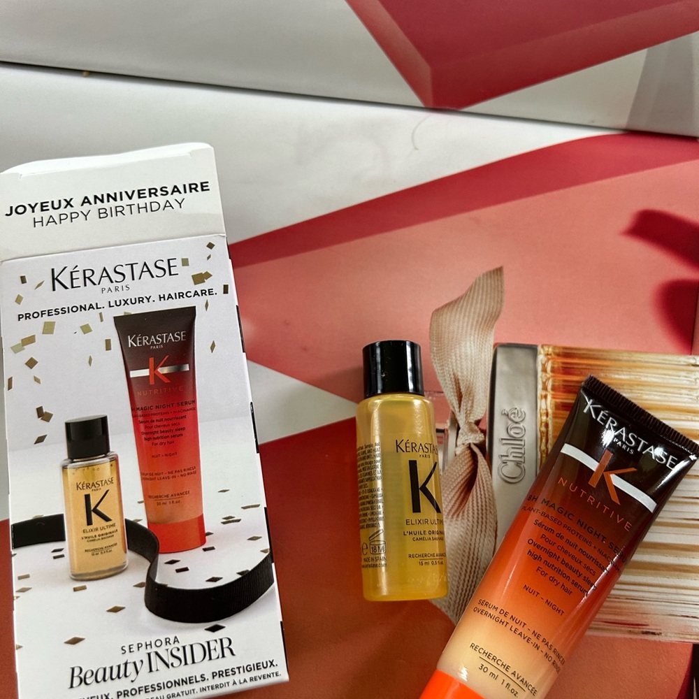 Kerastase 8H Night Serum & Hair Oil Sephora Beauty Insider Birthday Gift New
